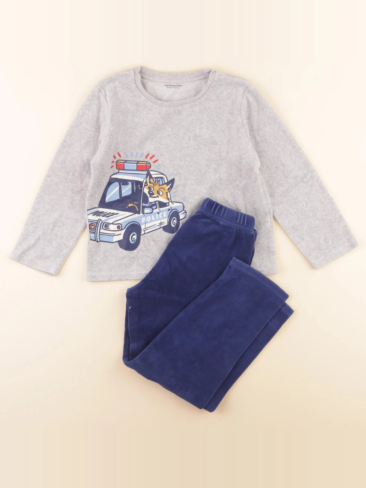 Pyjama velours gris