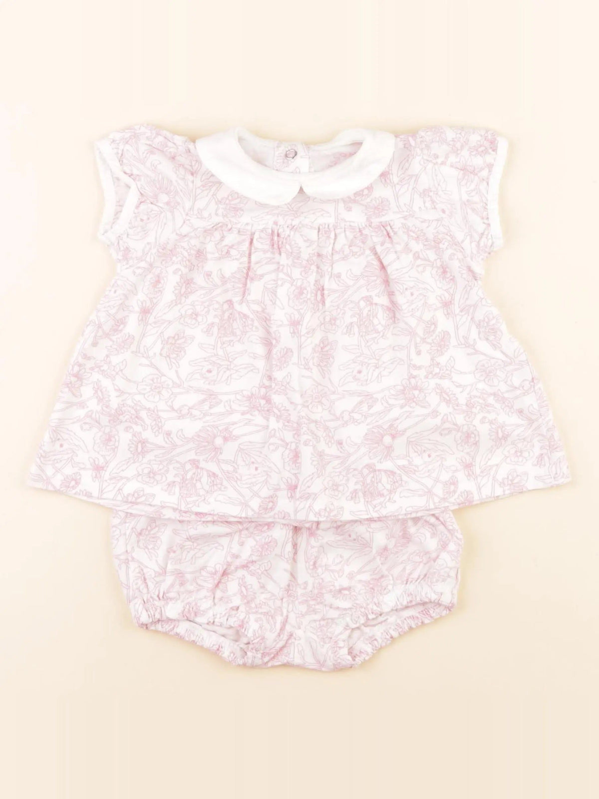 Ensemble blanc, rose