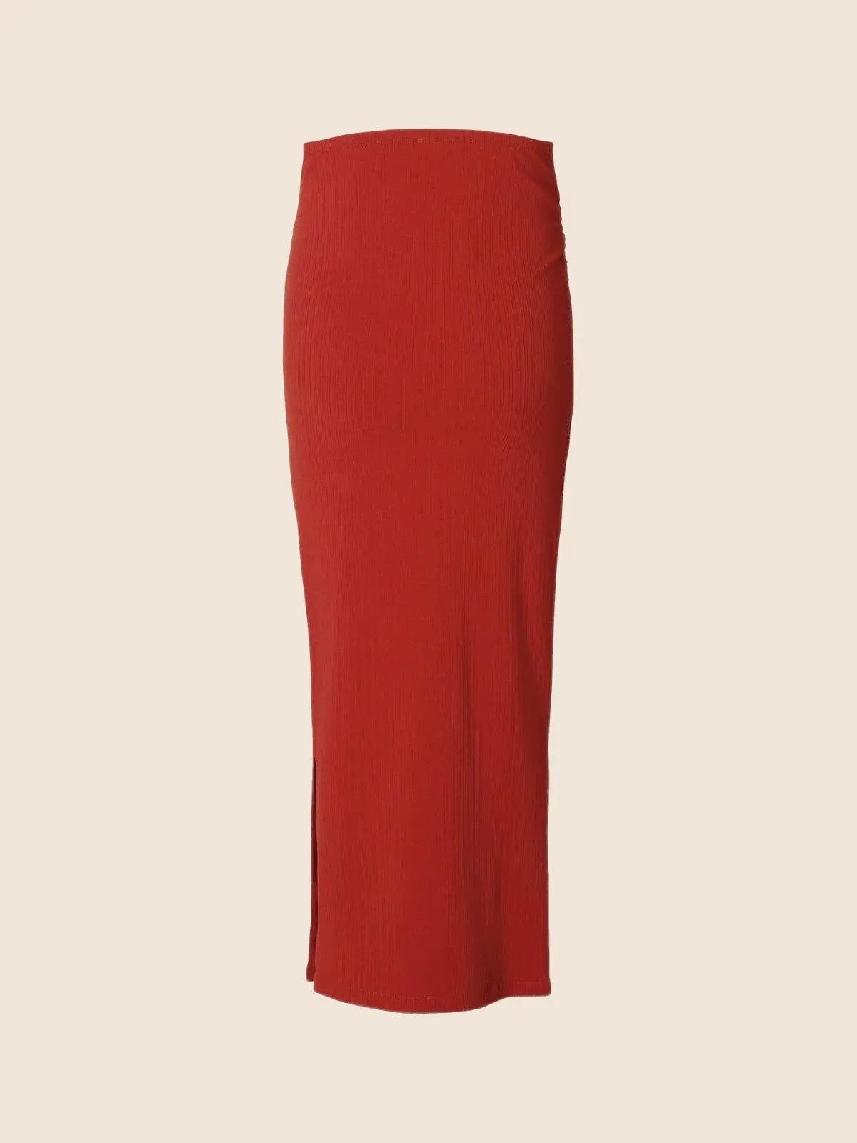 Jupe longue grossesse rouge