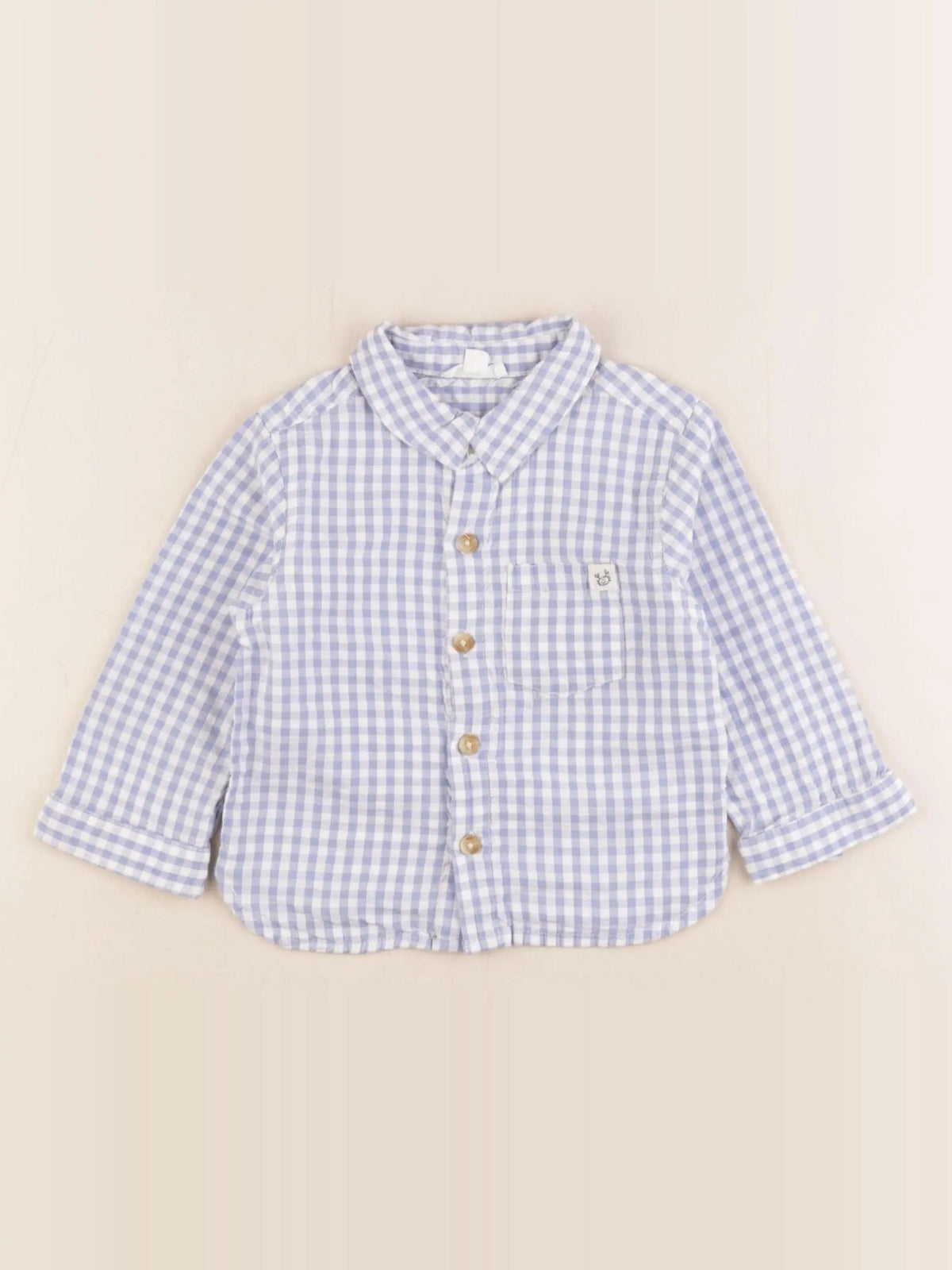 Chemise bleu, blanc