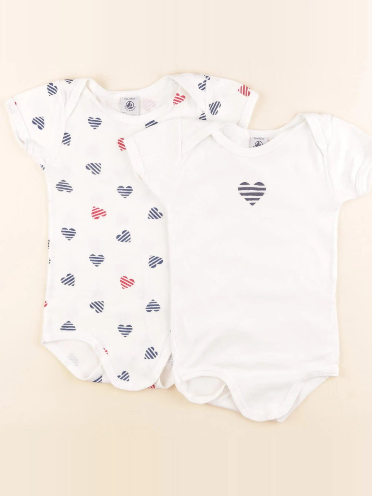 Lot de 2 bodies en coton blanc