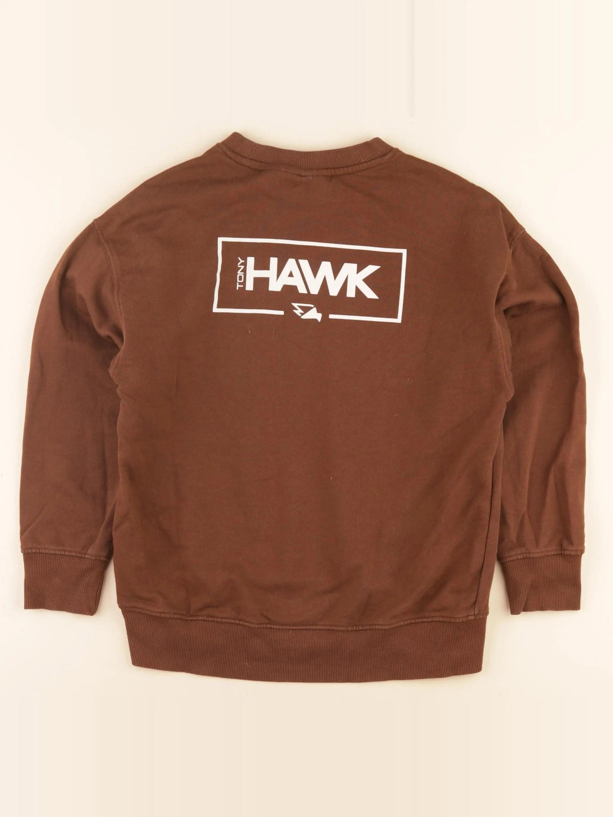 Sweat imprimé au dos marron