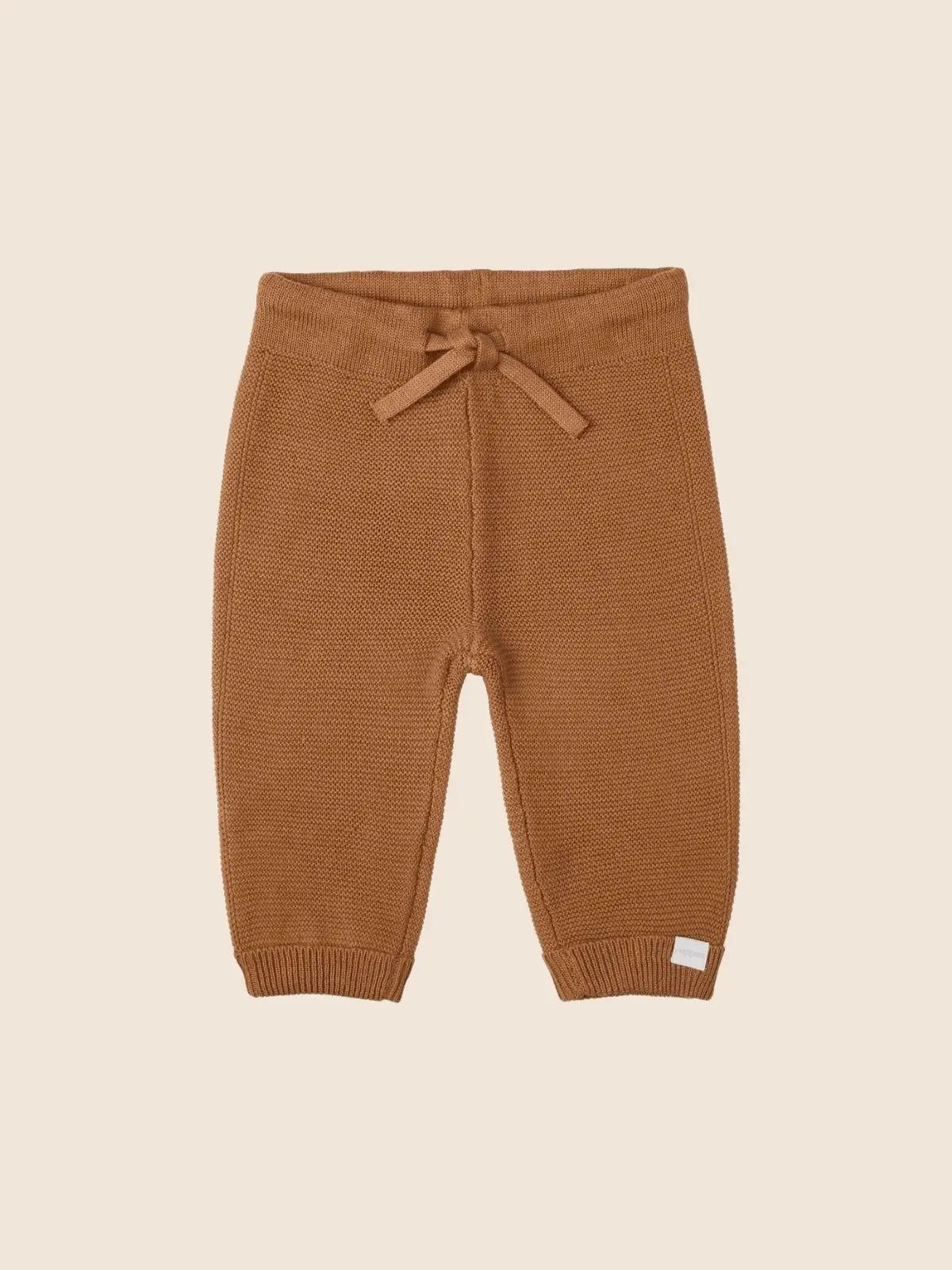 Pantalon tricot grover marron