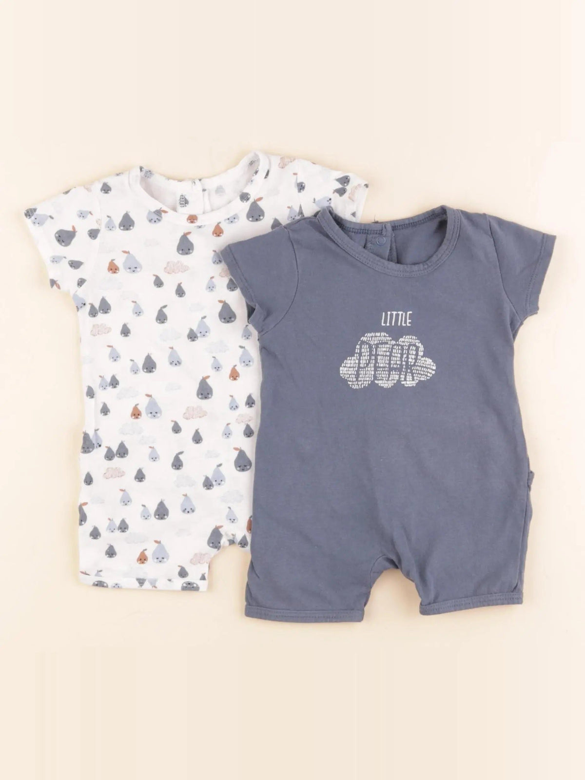 Lot de 2 pyjamas coton bleu