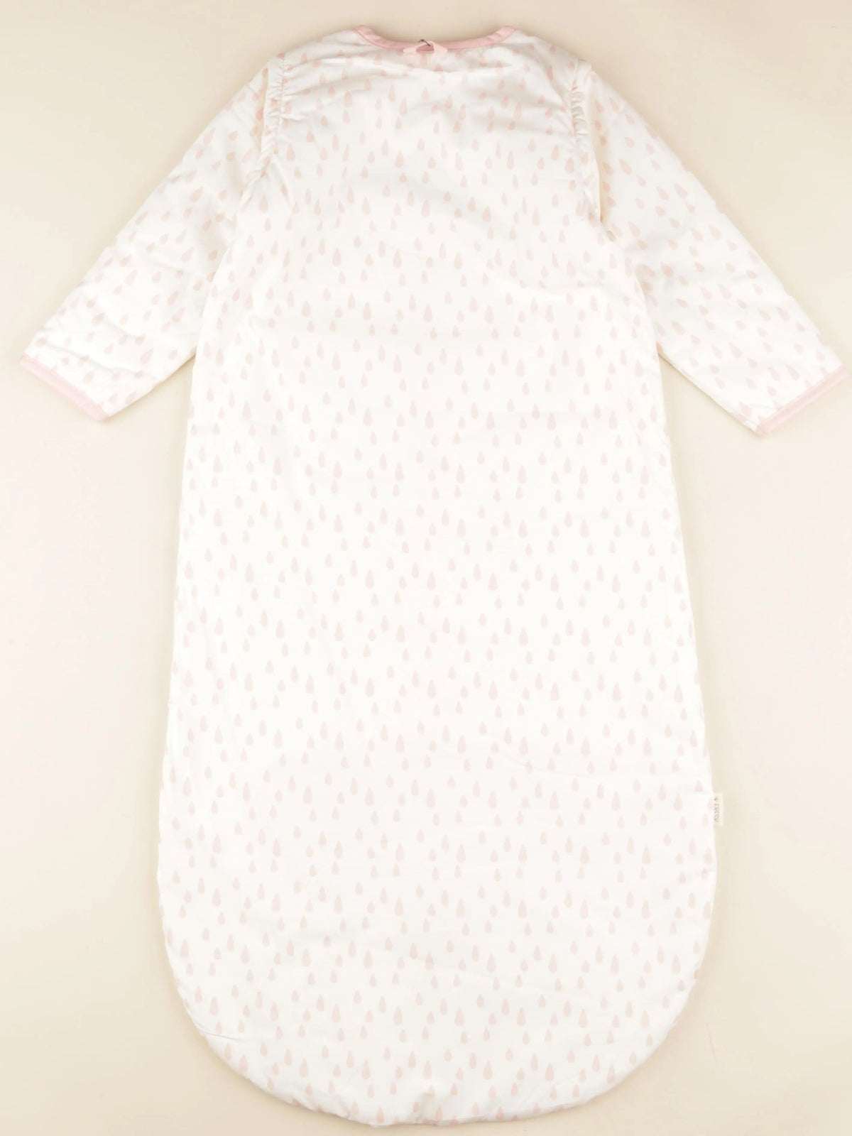 Gigoteuse 90 cm tog 2,8 blanc, rose gouttes