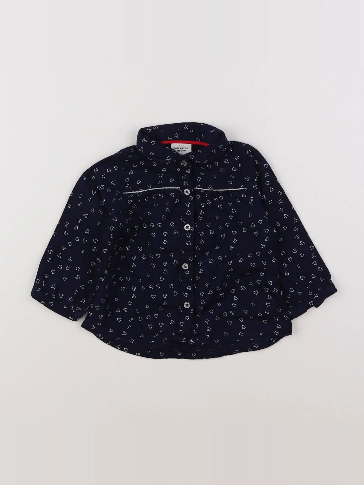 Chemise bleu, blanc
