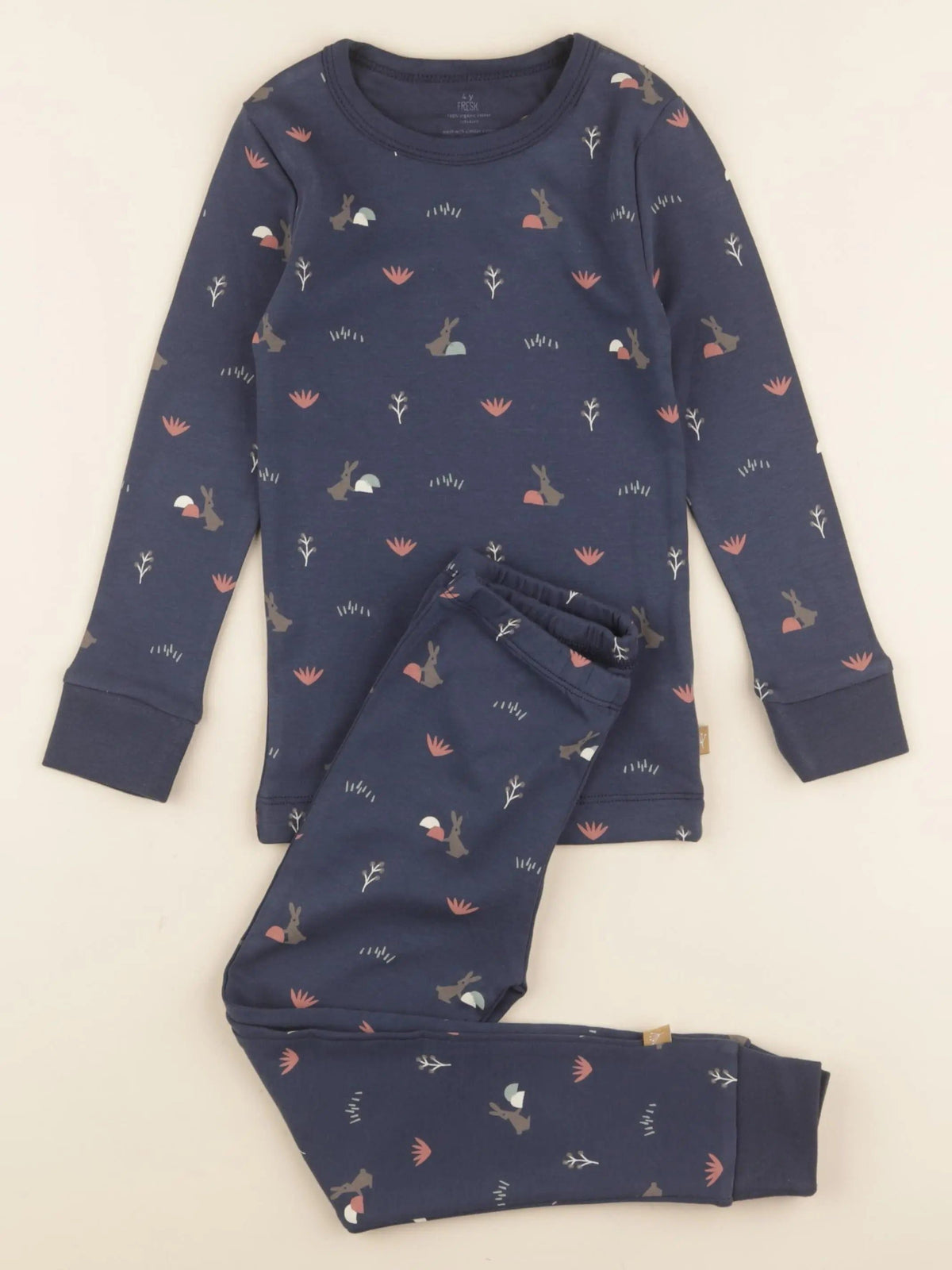 Pyjama 2 pièces lapins bleu