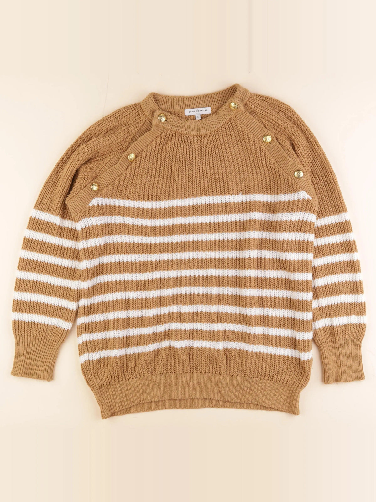 Pull grossesse marron, beige
