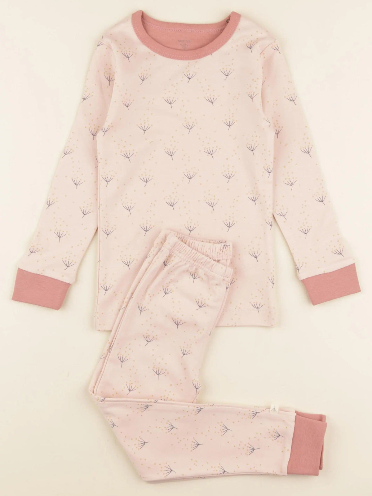 Pyjama 2 pièces fleurs rose