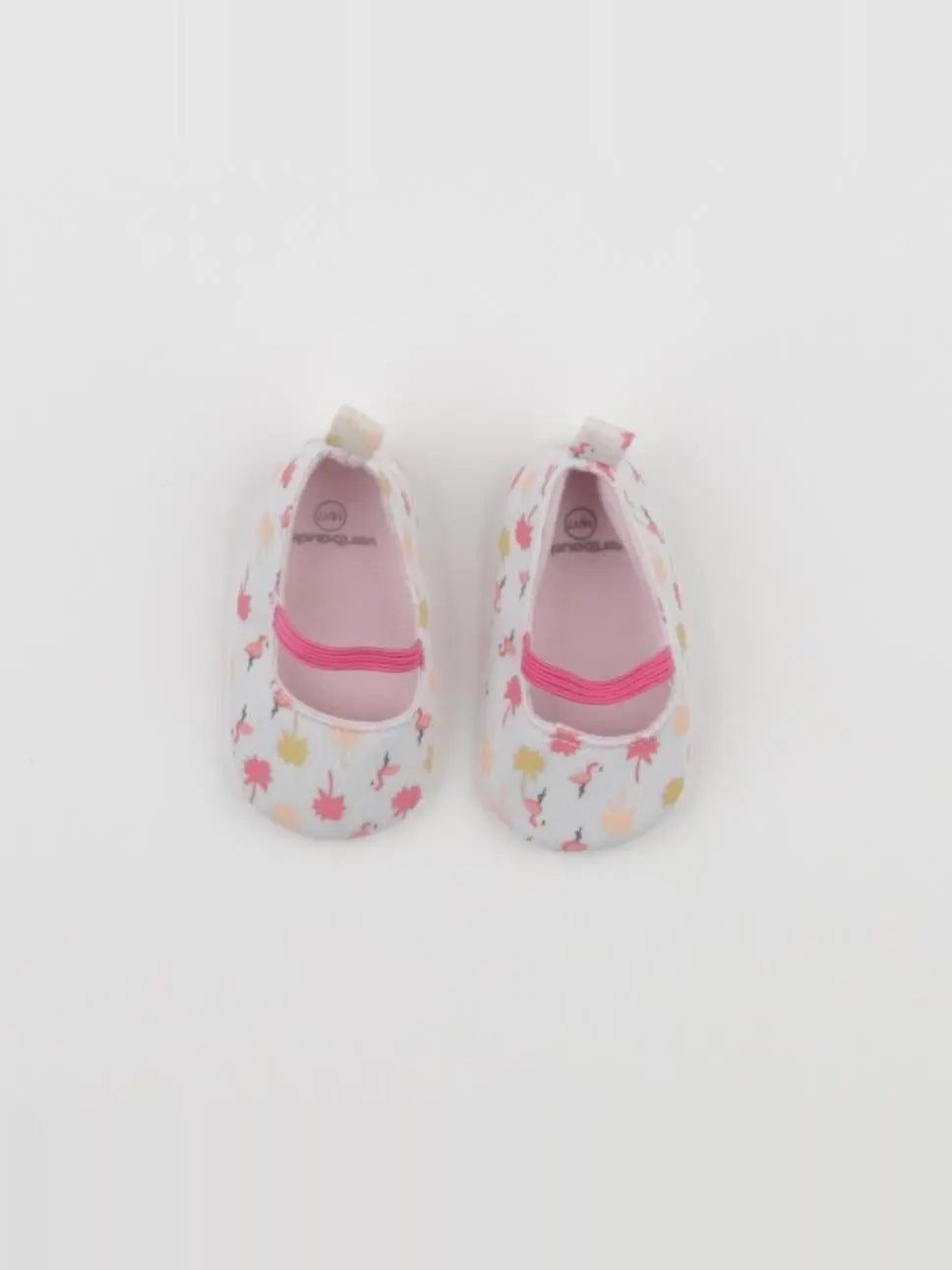 Chaussons blanc, rose