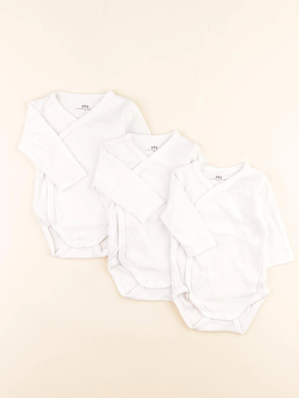 Lot de 3 bodies en coton blanc