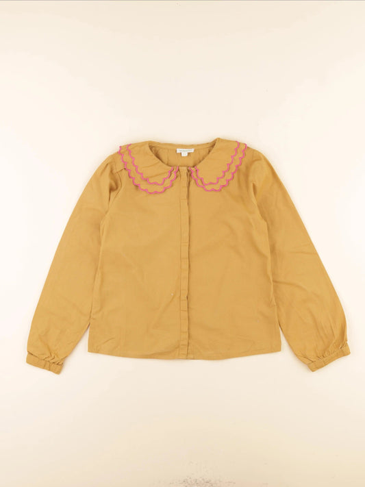 Blouse jaune, rose