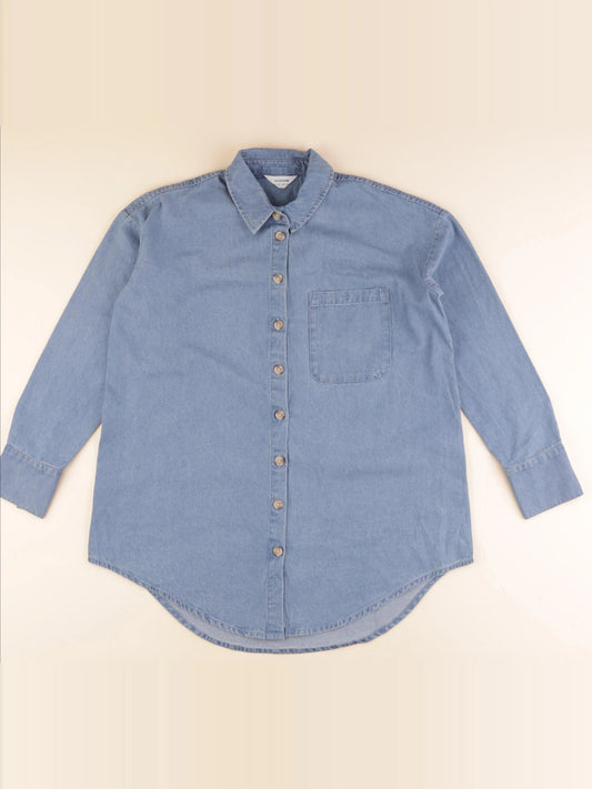 Chemise grossesse bleu