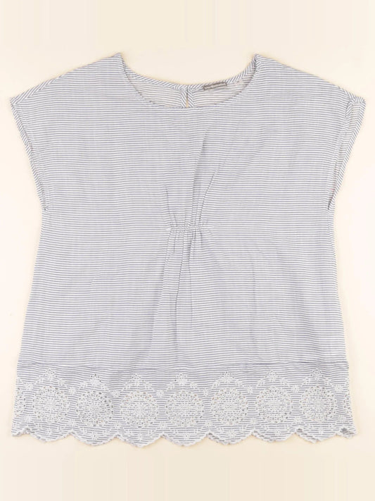 Blouse grossesse blanc, bleu
