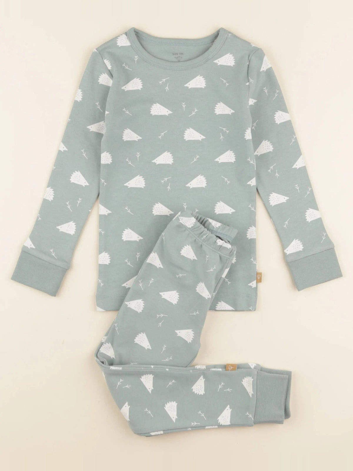 Pyjama 2 pièces hérisson vert