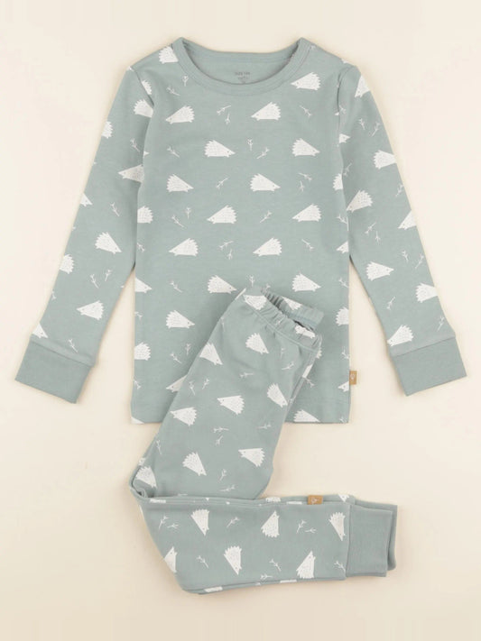 Pyjama 2 pièces hérisson vert