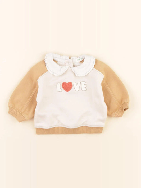 Sweat beige, marron