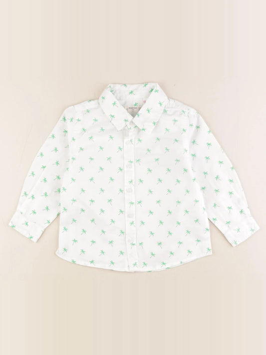 Chemise blanc, vert