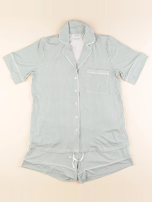 Pyjama grossesse coton vert