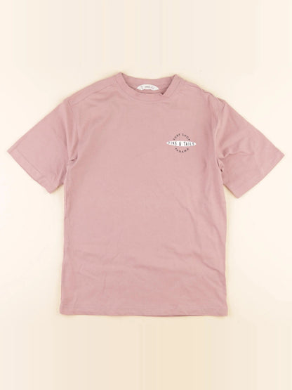 Tee-shirt imprimé au dos rose