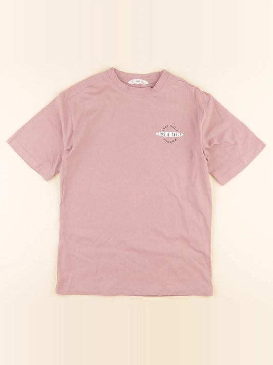 Tee-shirt imprimé au dos rose