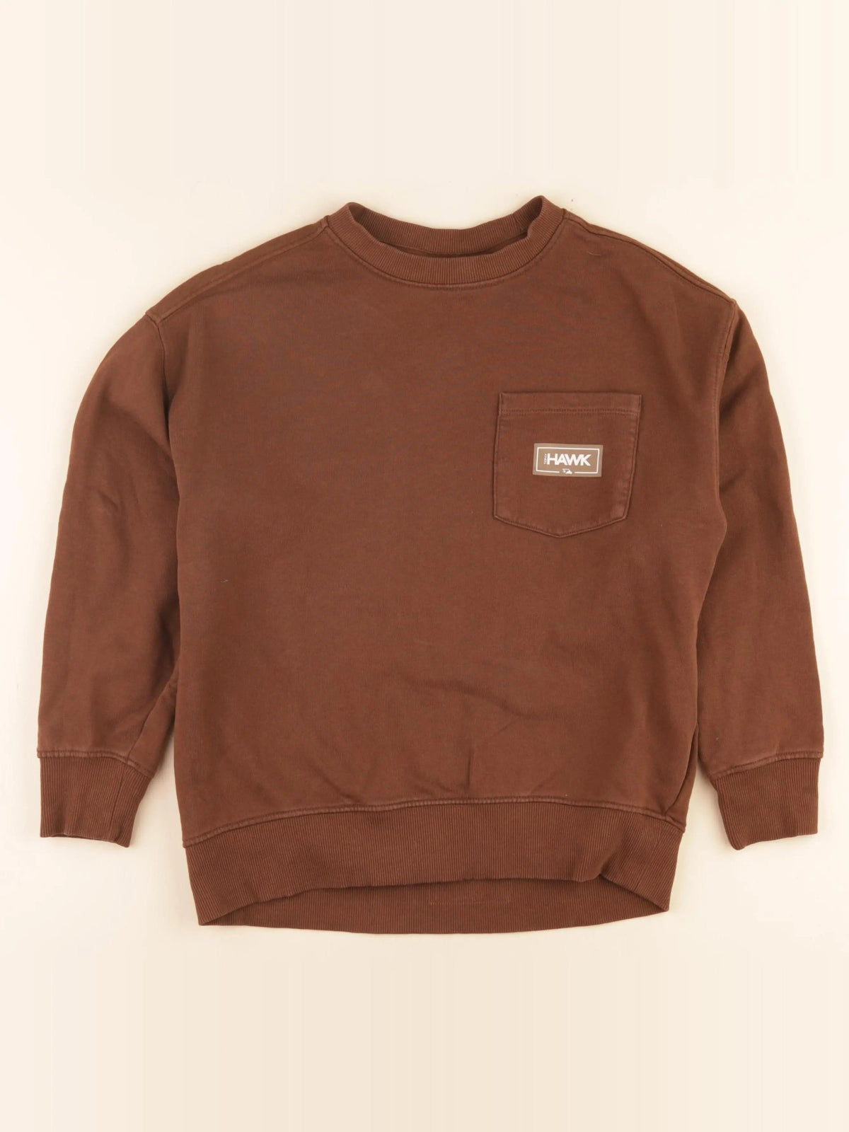 Sweat imprimé au dos marron
