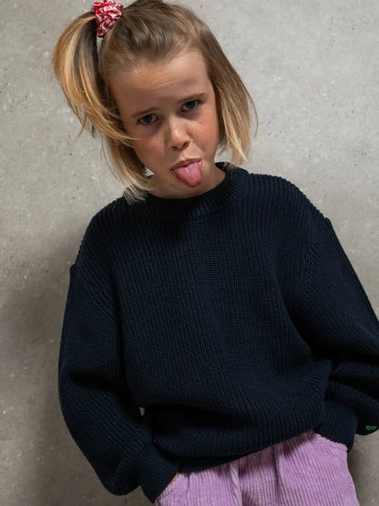 Le pull 100% coton  marine