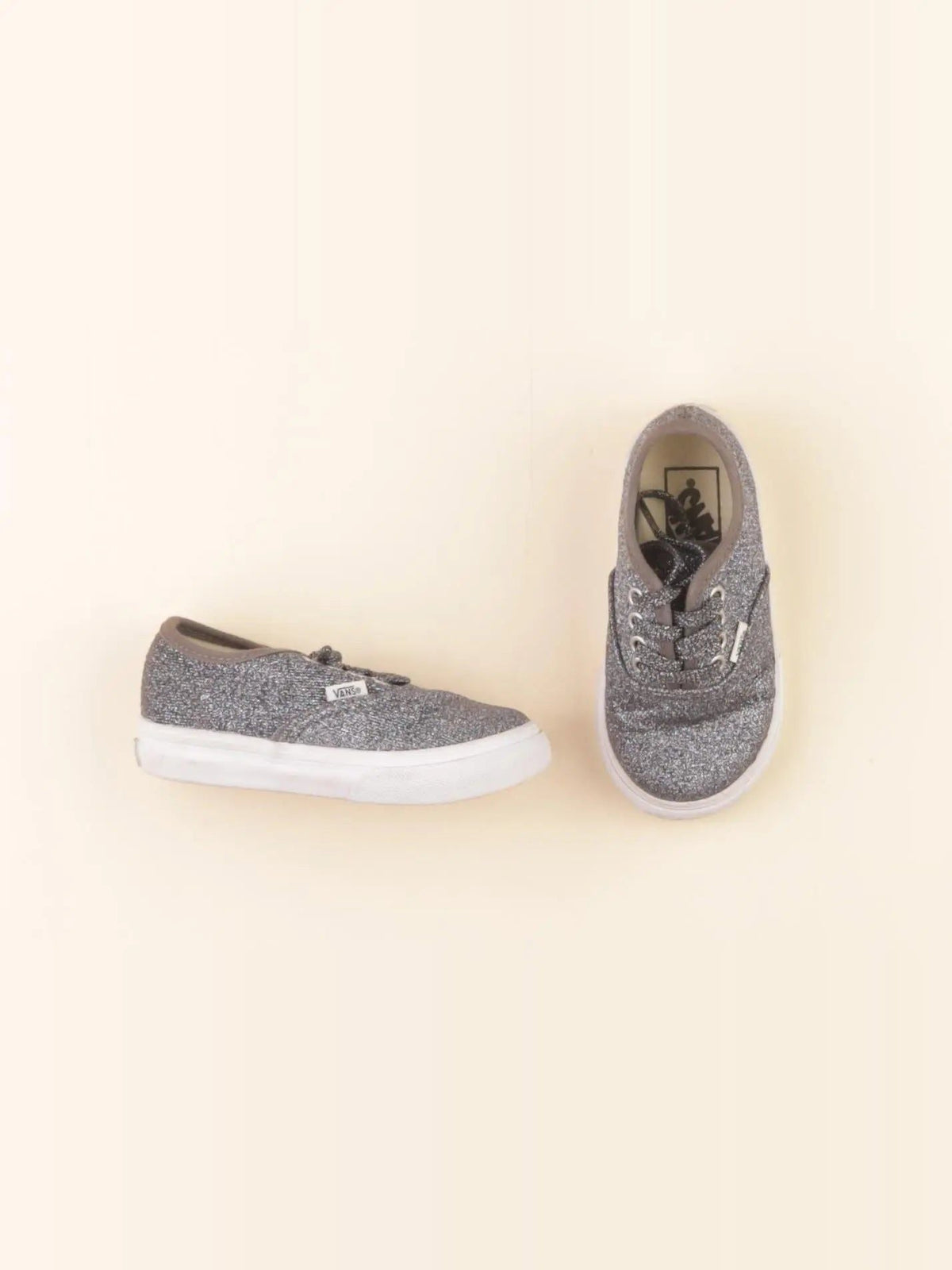 Tennis à scratch/ lacets gris, argent