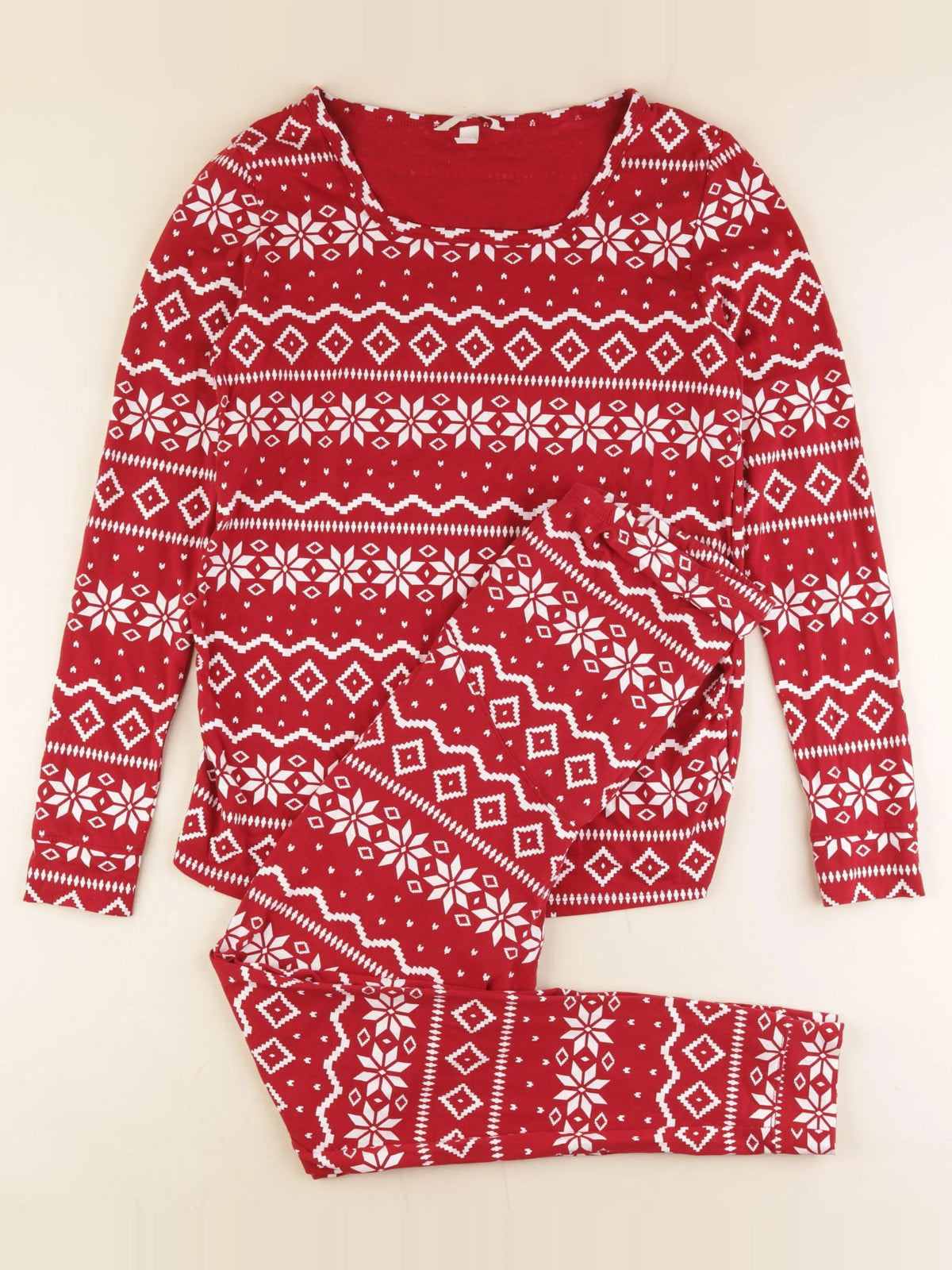 Pyjama grossesse coton rouge