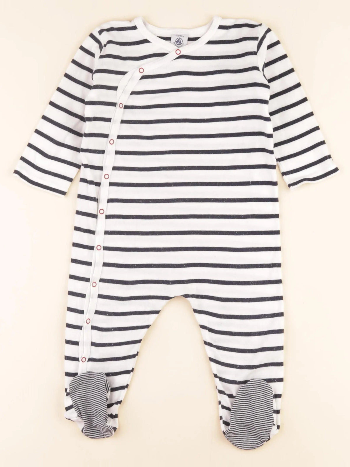 Pyjama coton bleu, blanc