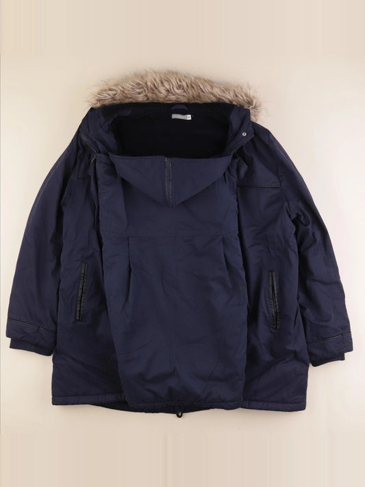 Manteau allaitement, grossesse bleu