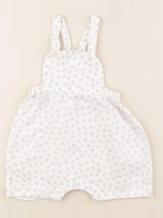 Salopette blanc, gris