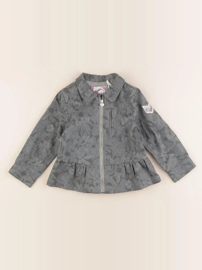 Veste imprimé au dos bleu, vert