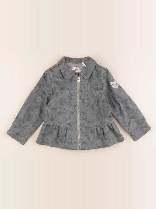 Veste imprimé au dos bleu, vert