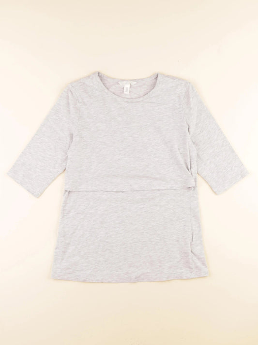 Tee-shirt grossesse, allaitement gris