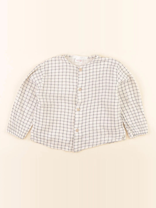 Chemise blanc, bleu