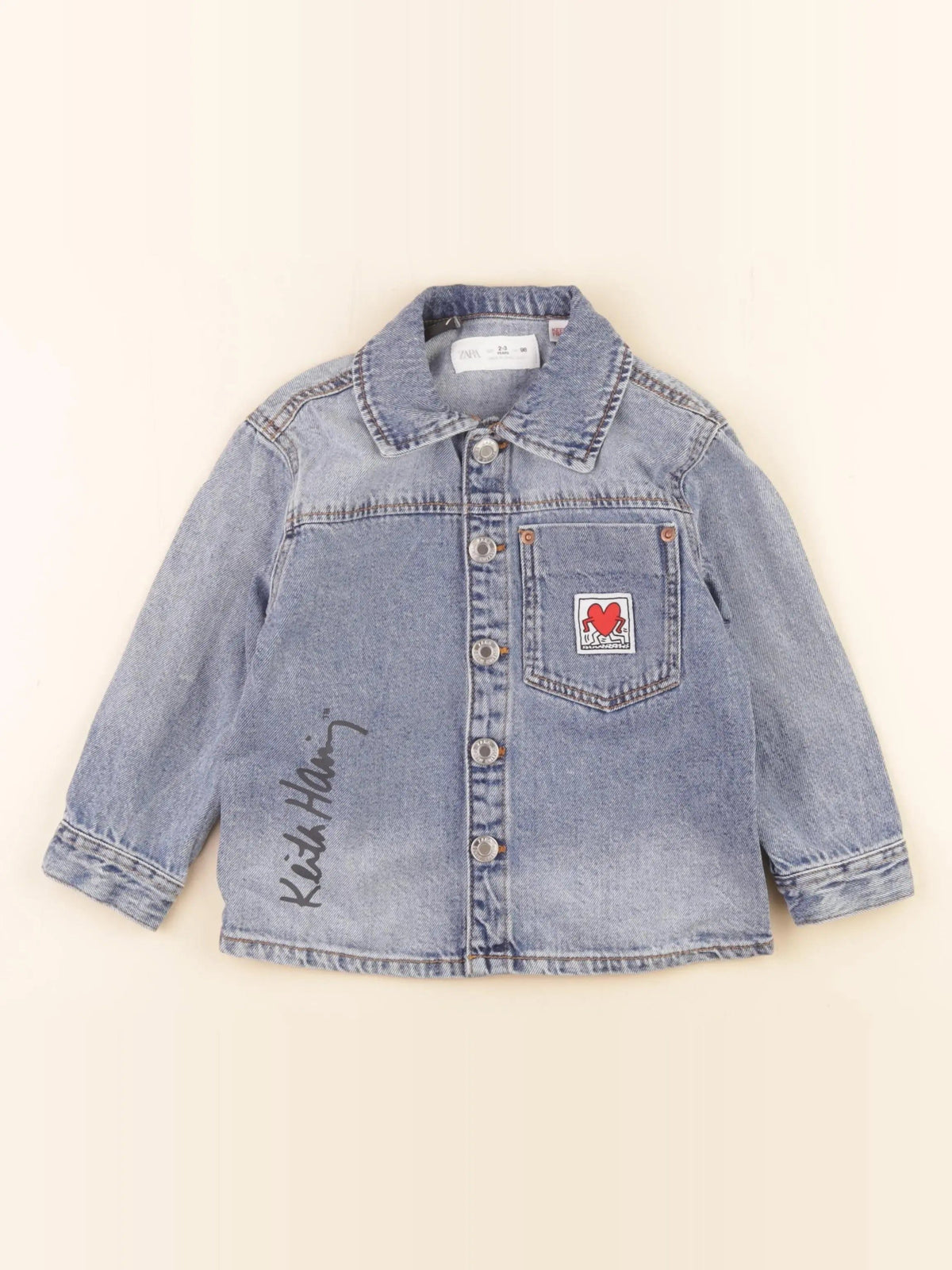 Veste imprimé au dos bleu