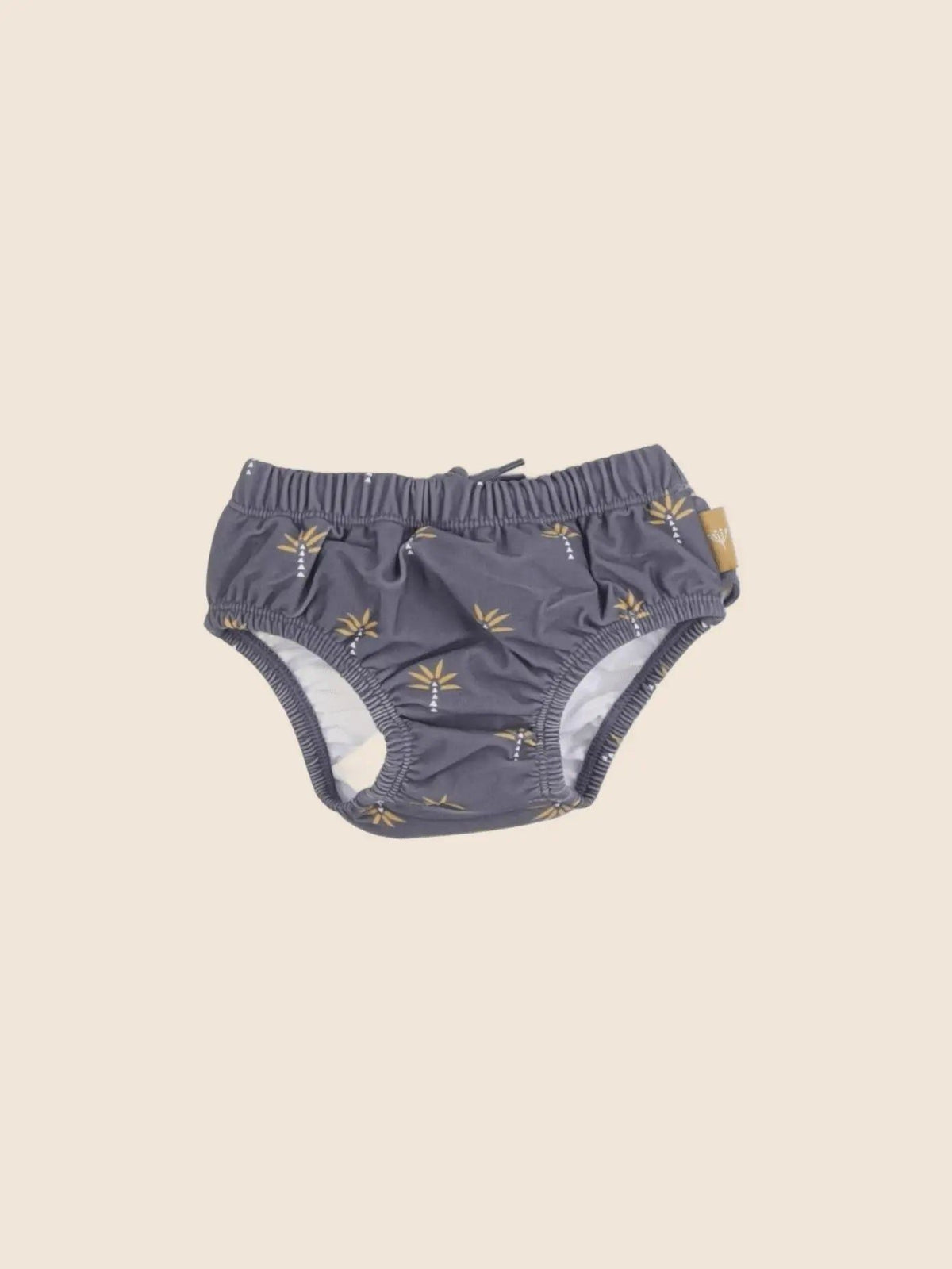 Maillot de bain couche fille palmier gris