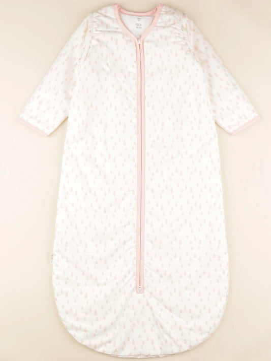 Gigoteuse 90 cm tog 2,8 blanc, rose gouttes