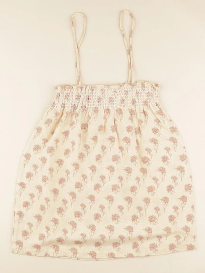 Robe olivia beige à fleurs
