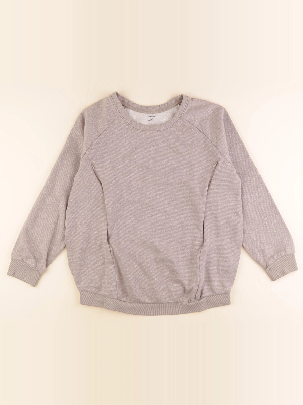 Sweat grossesse marron, argent