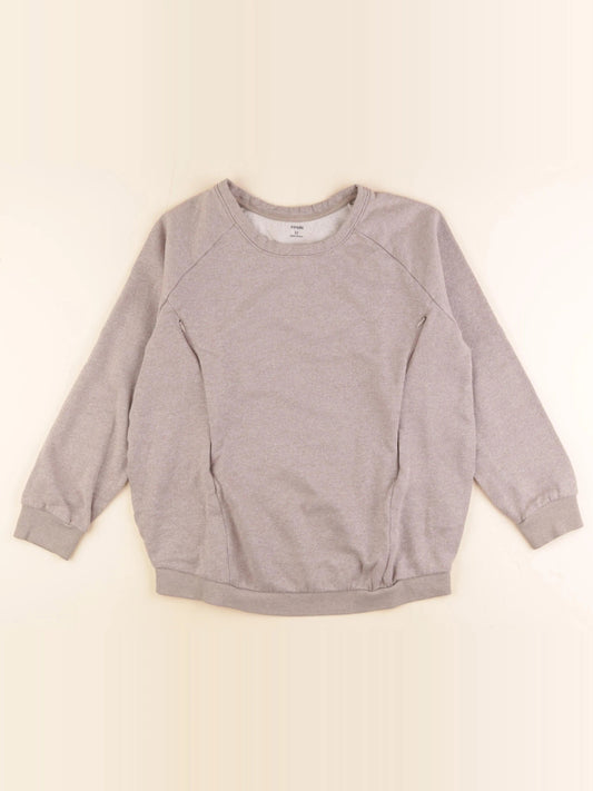Sweat grossesse marron, argent