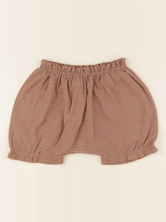 Short rayures noisette