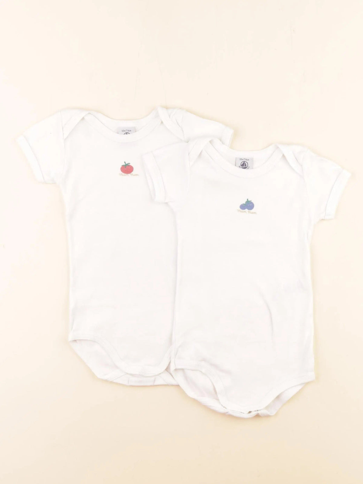 Lot de 2 bodies en coton blanc