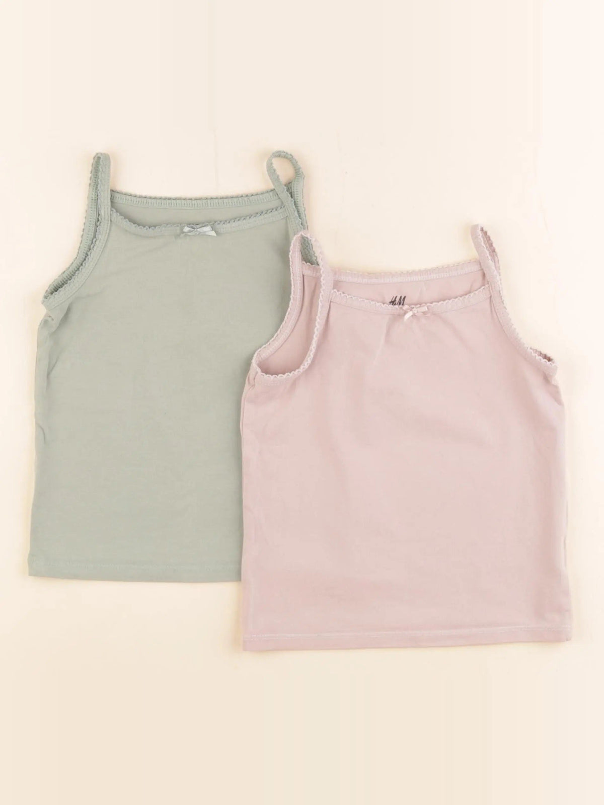 Lot de 2 maillots de corps rose