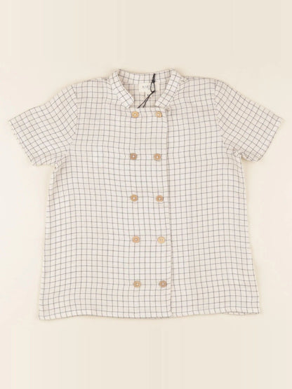 Chemise vichy écru