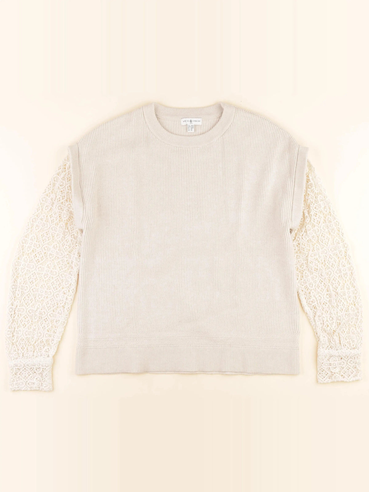 Pull grossesse beige