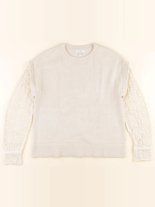 Pull grossesse beige