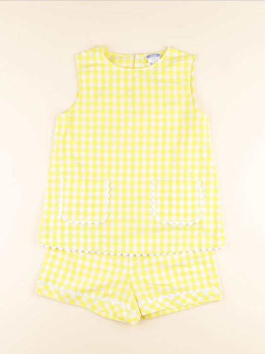 Pyjama coton jaune
