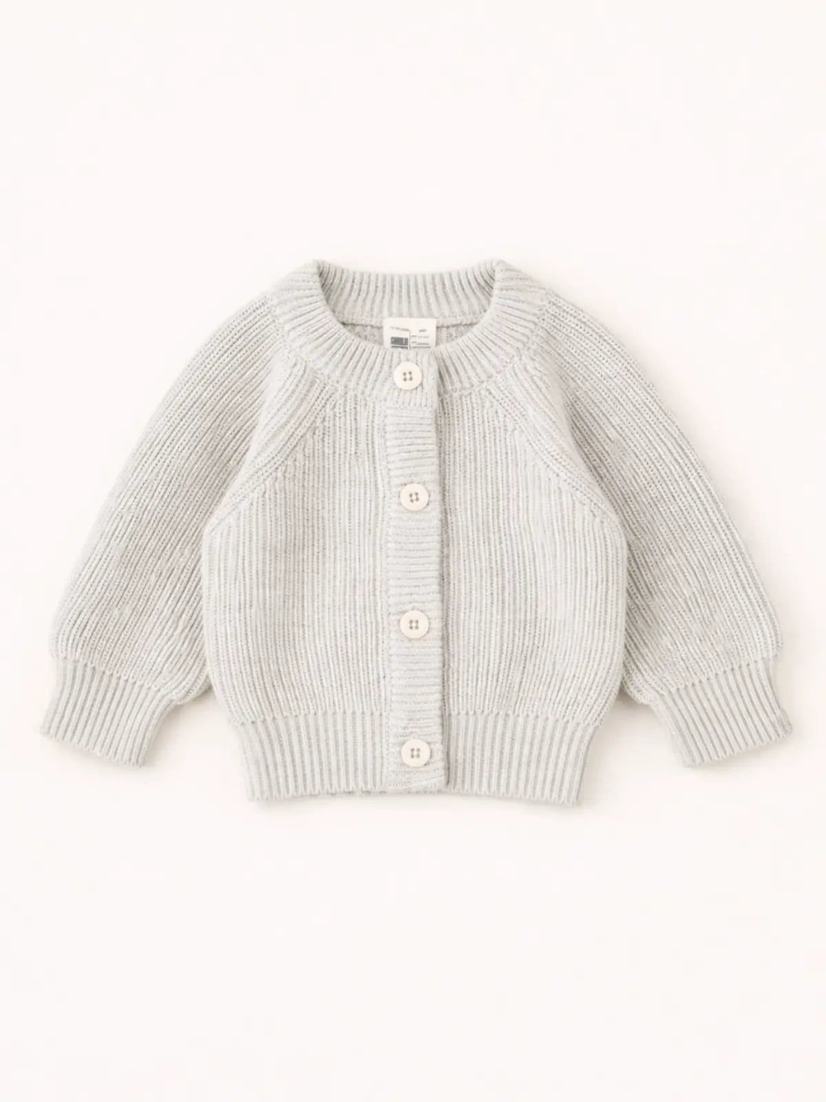 Le gilet bébé 100% coton bio beige galet